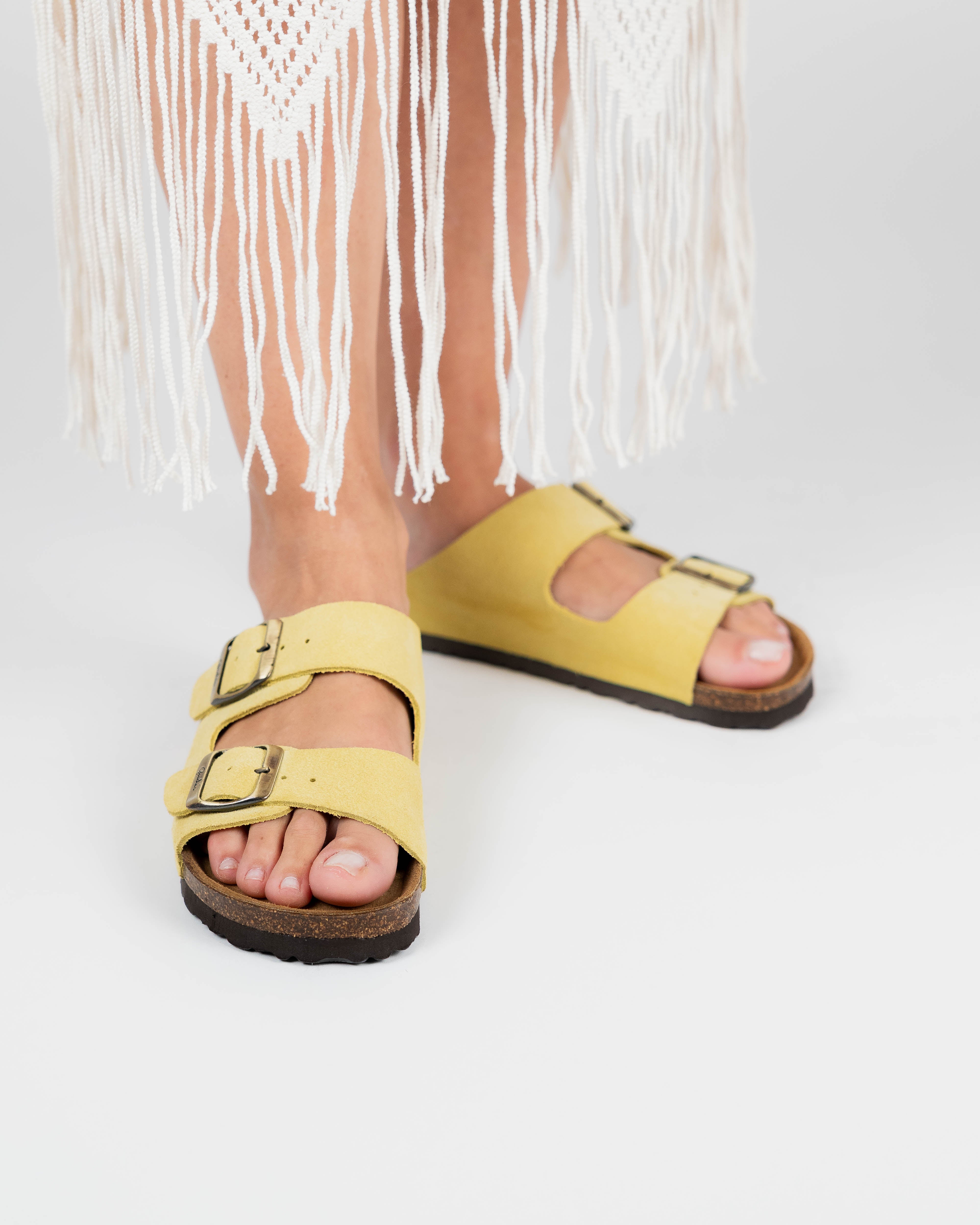 Opala Wide Suede Yellow