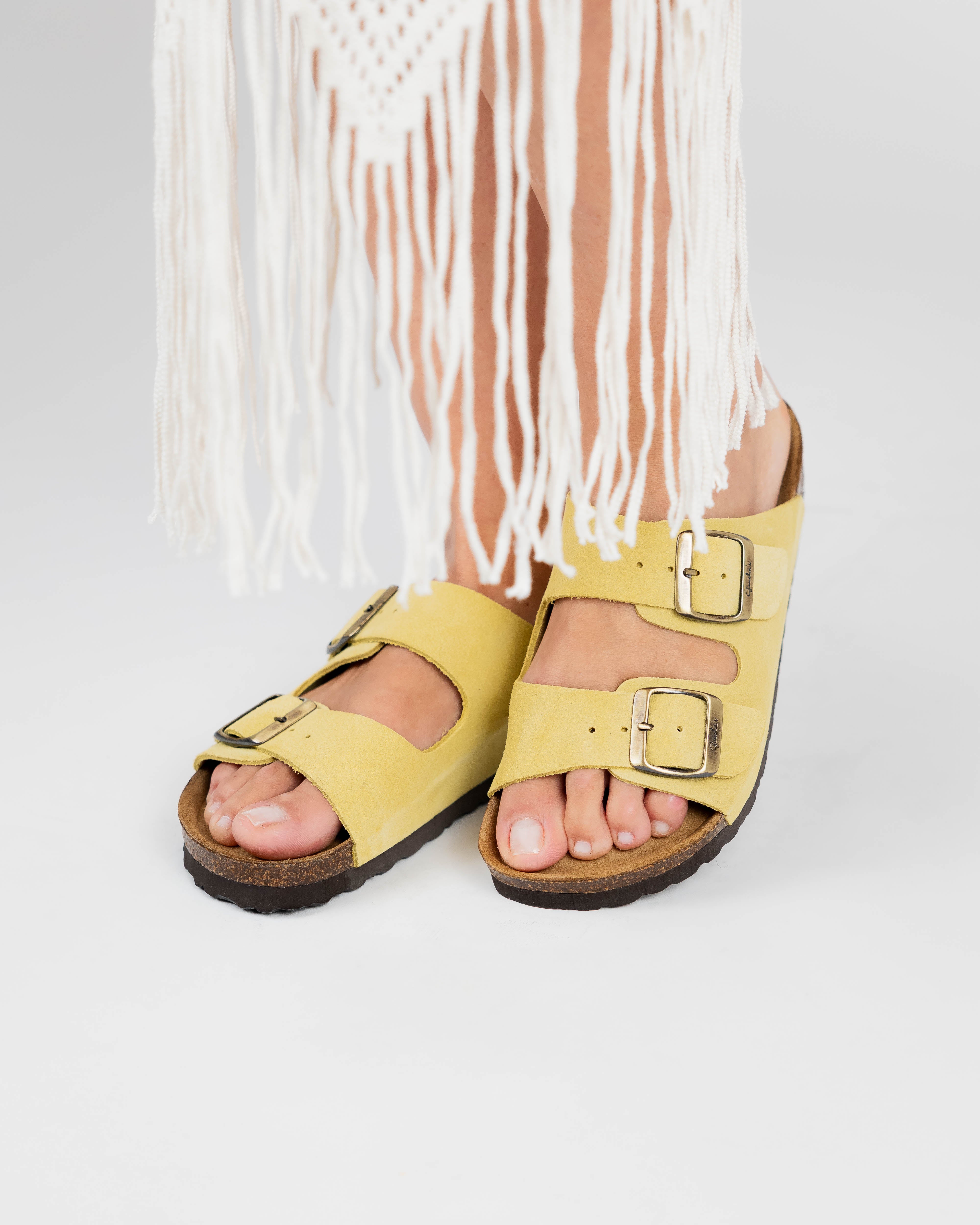 Opala Wide Suede Yellow