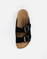 Opala Wide Suede Black