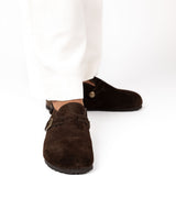 Sandalias anchas marrones tipo mules