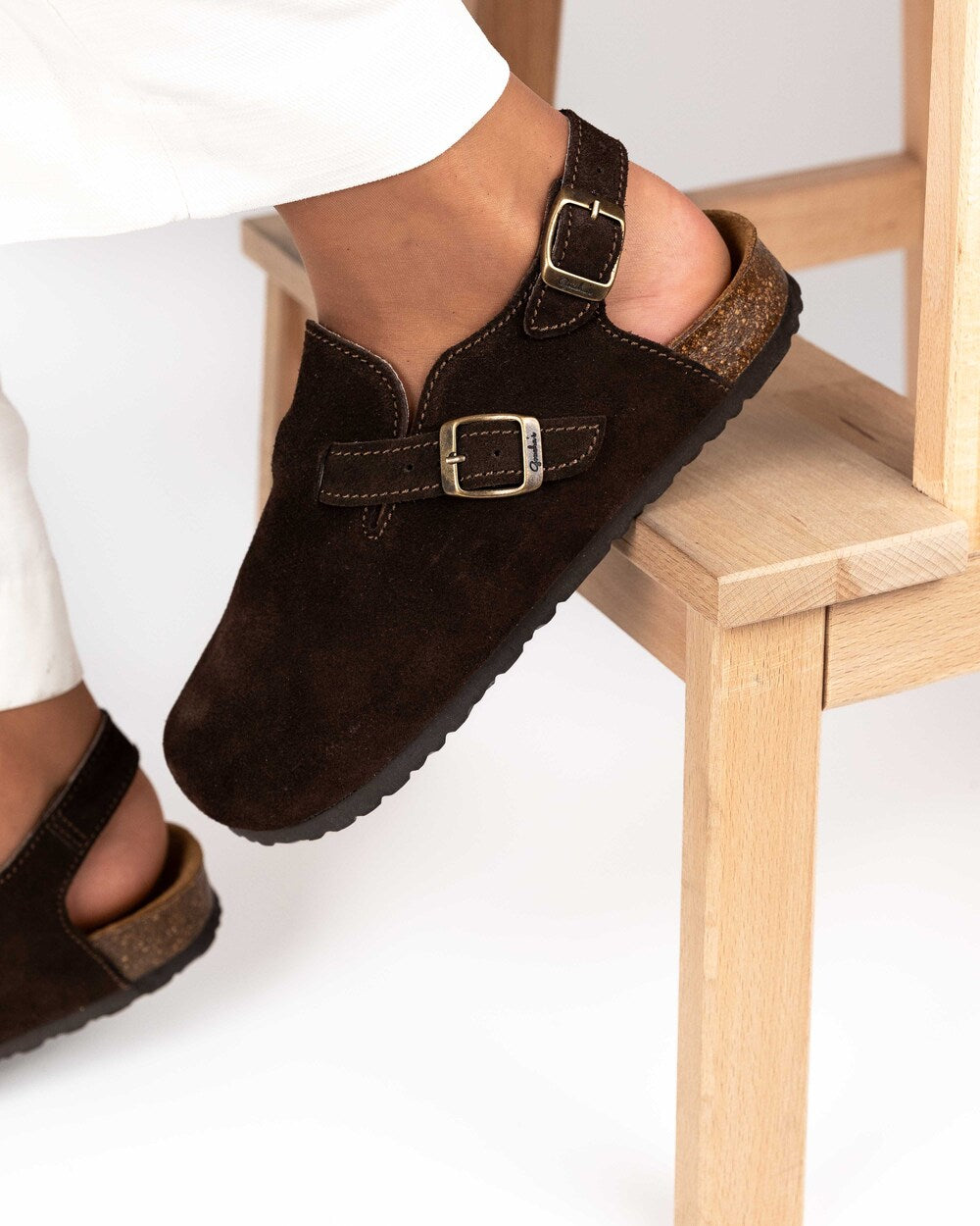 Sandália Mules Wide Castanho