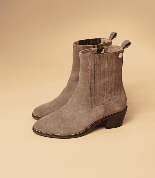 Bota Western Camurça Taupe