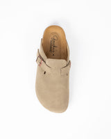 Mules de ante color topo