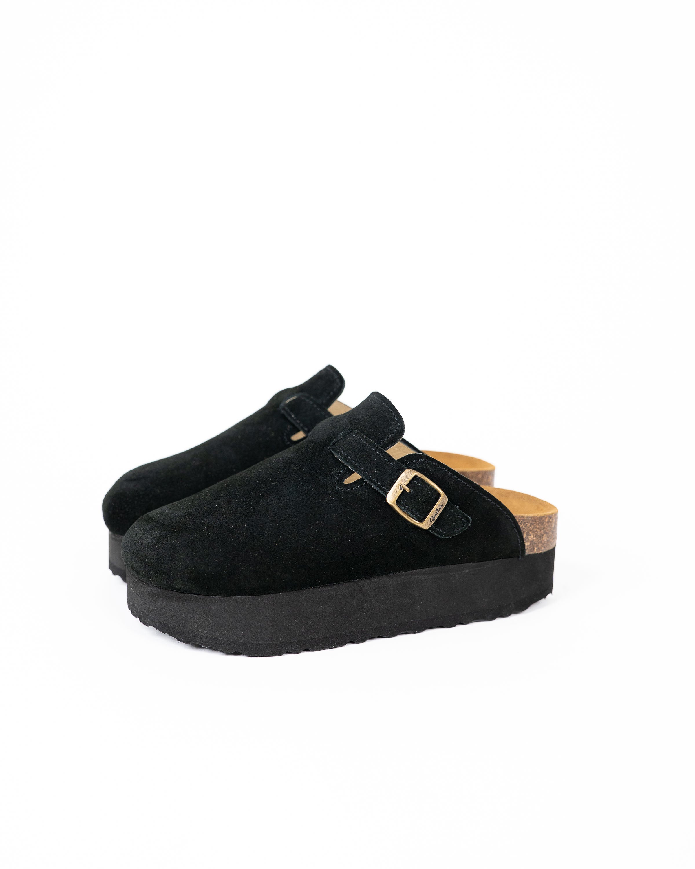 Mules Plataforma Preto