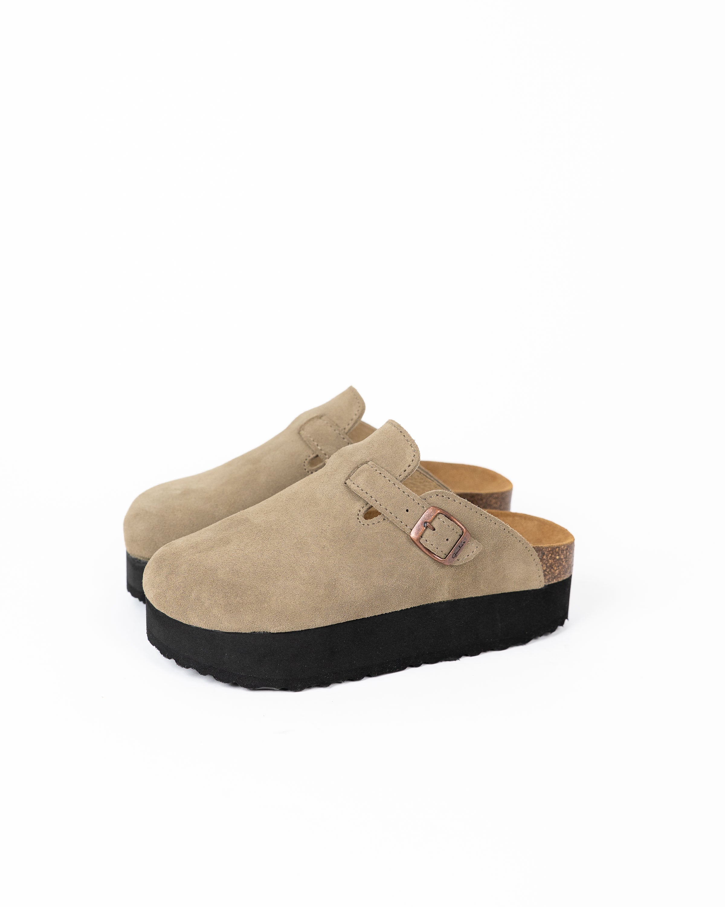 Mules Plataforma Taupe