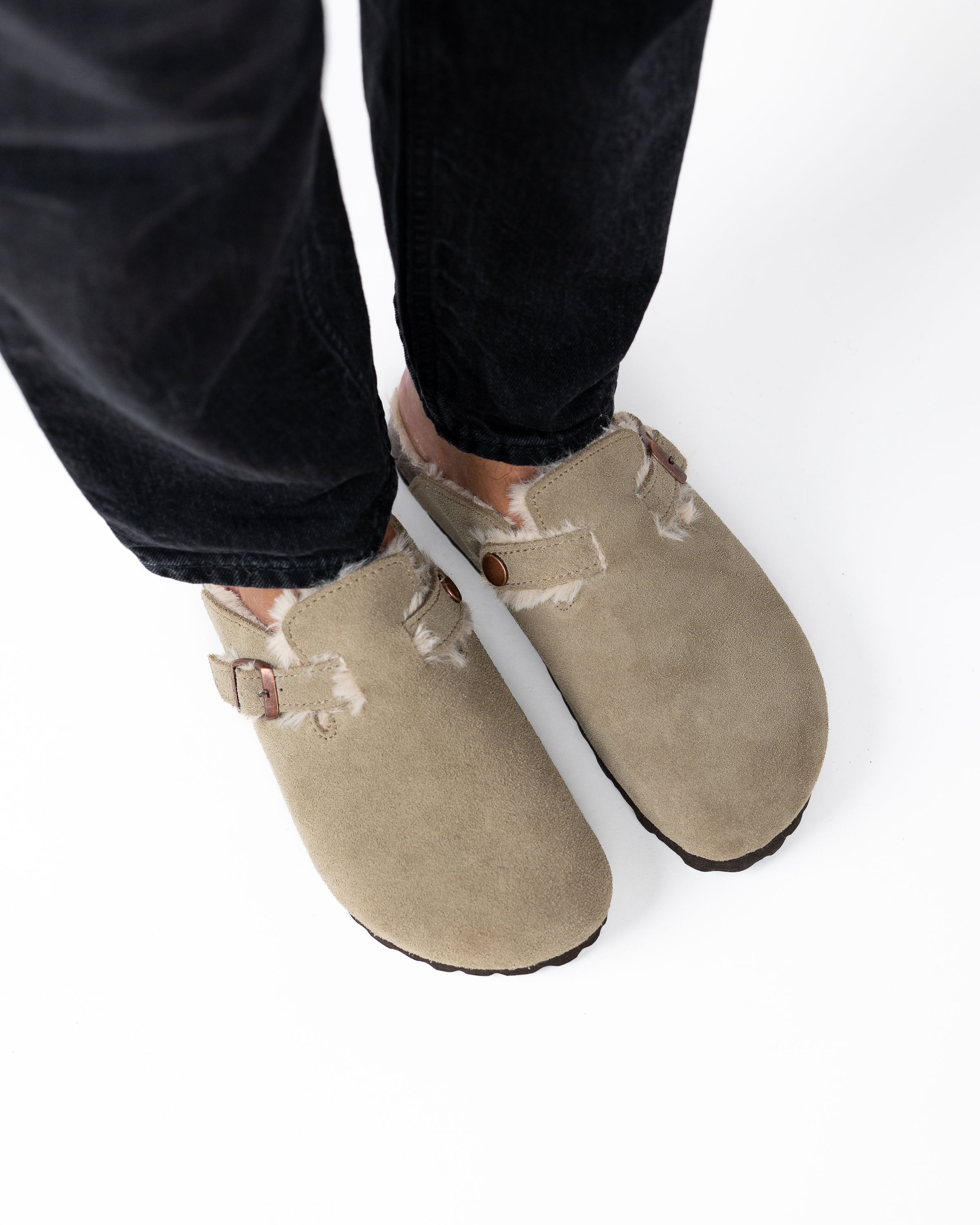 Mules Pêlo Taupe