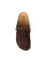Mules Wide Camurça Chocolate