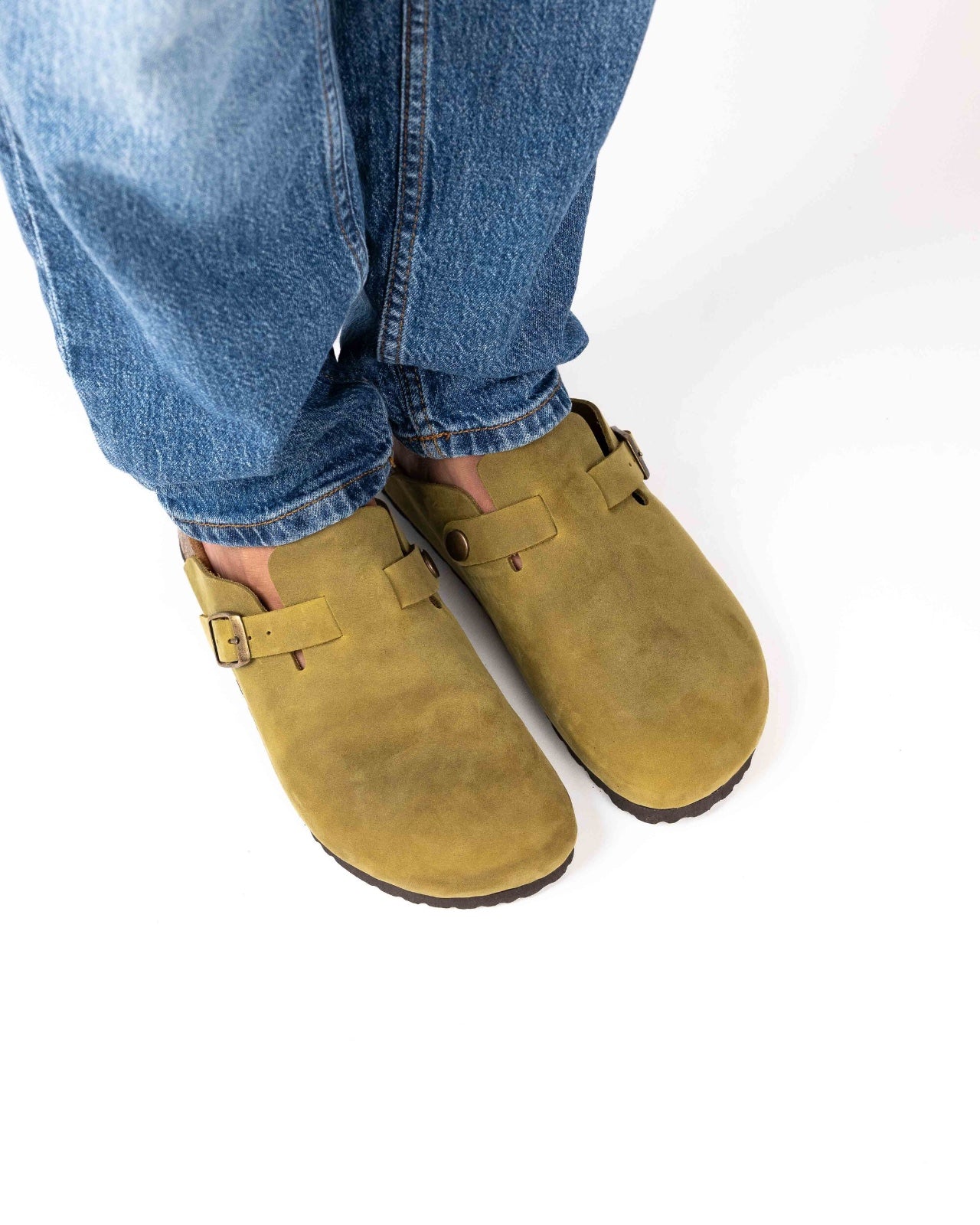 Mules Wide Pele Verde