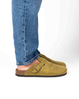 Mules Wide Pele Verde