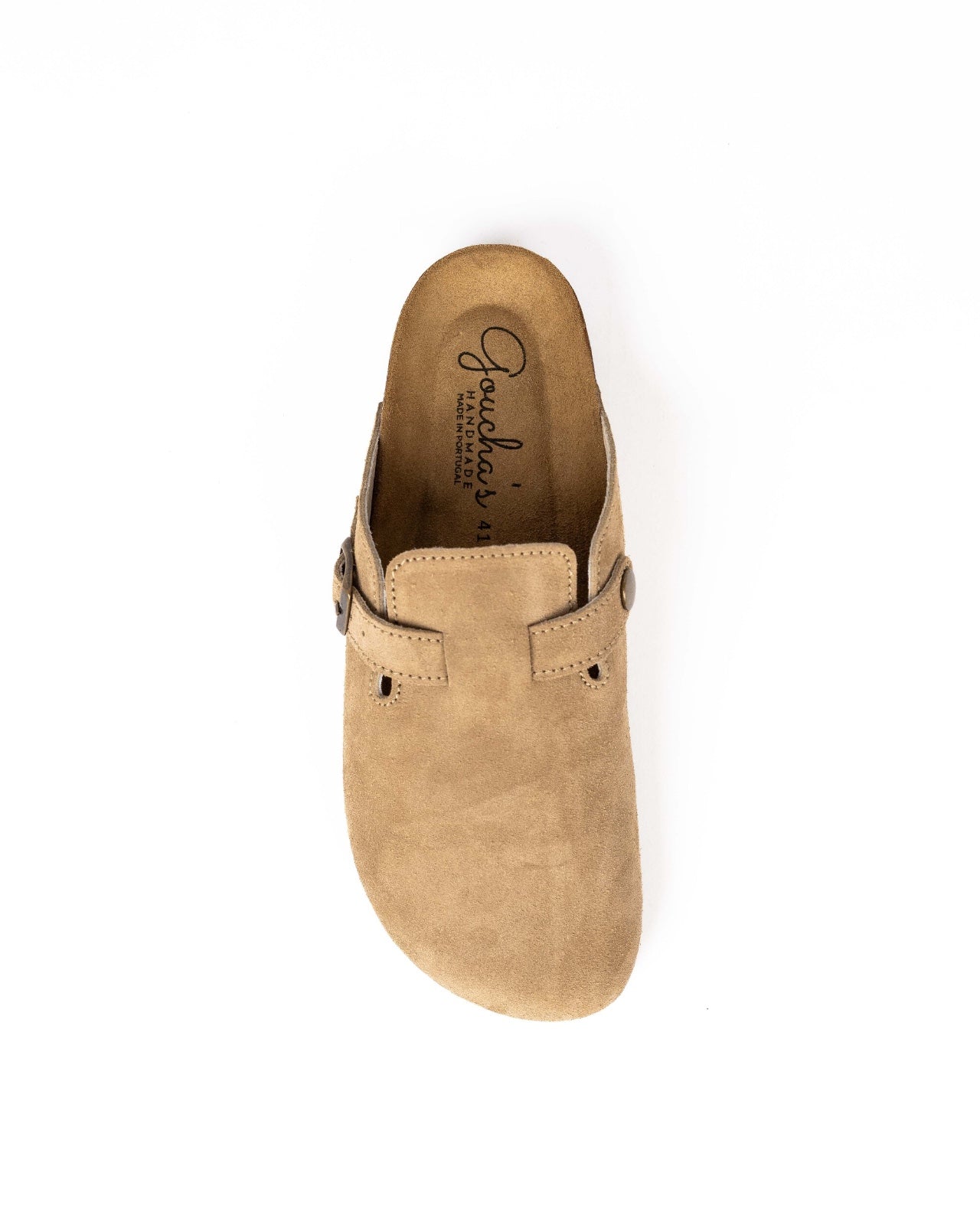 Mules Wide Camurça Areia