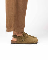 Sandália Mules Camurça Khaki