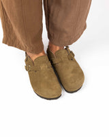 Sandália Mules Camurça Khaki