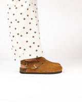 Sandália Mules Camurça Camel