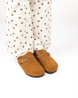 Sandália Mules Camurça Camel