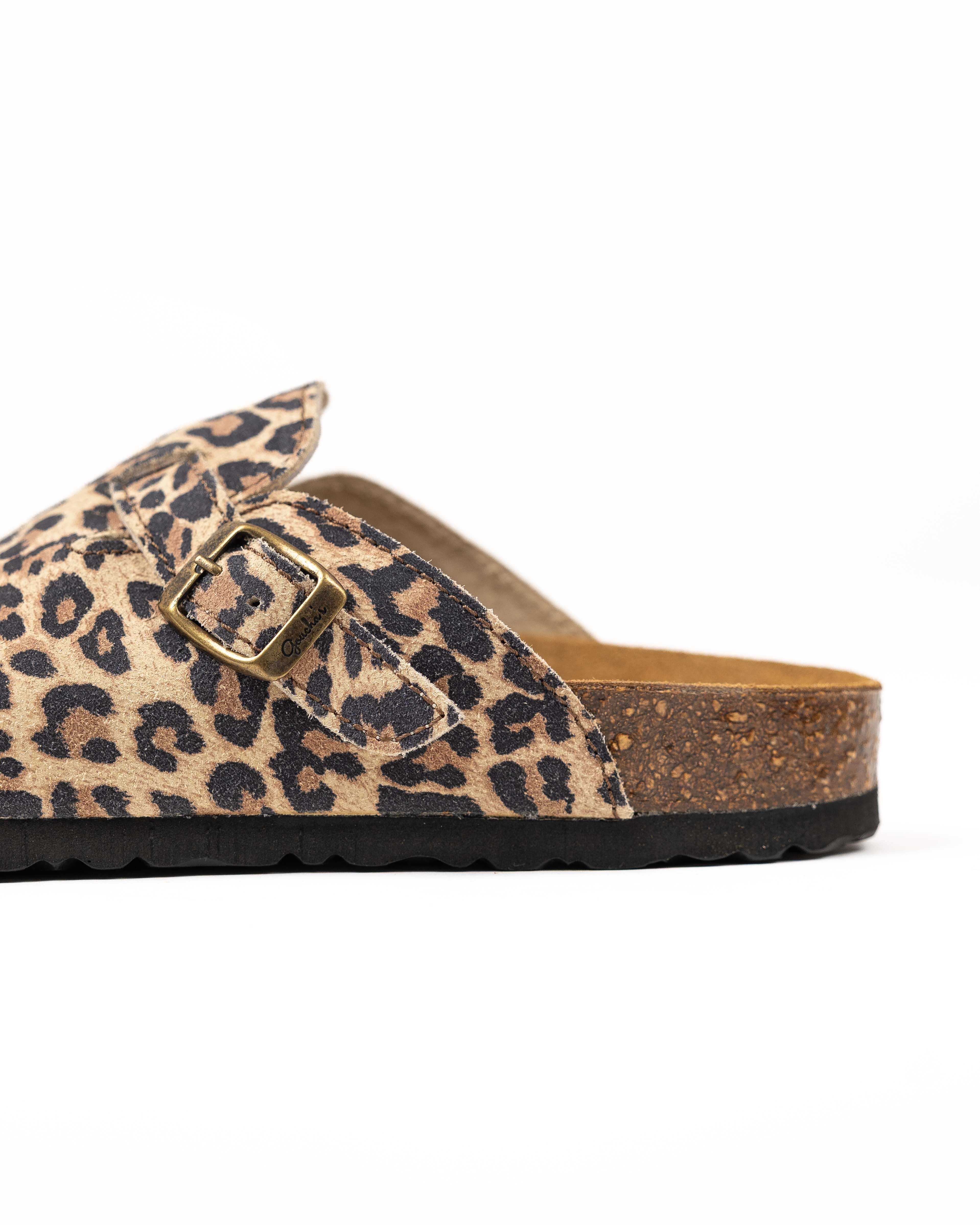 Mules Camurça Leopardo