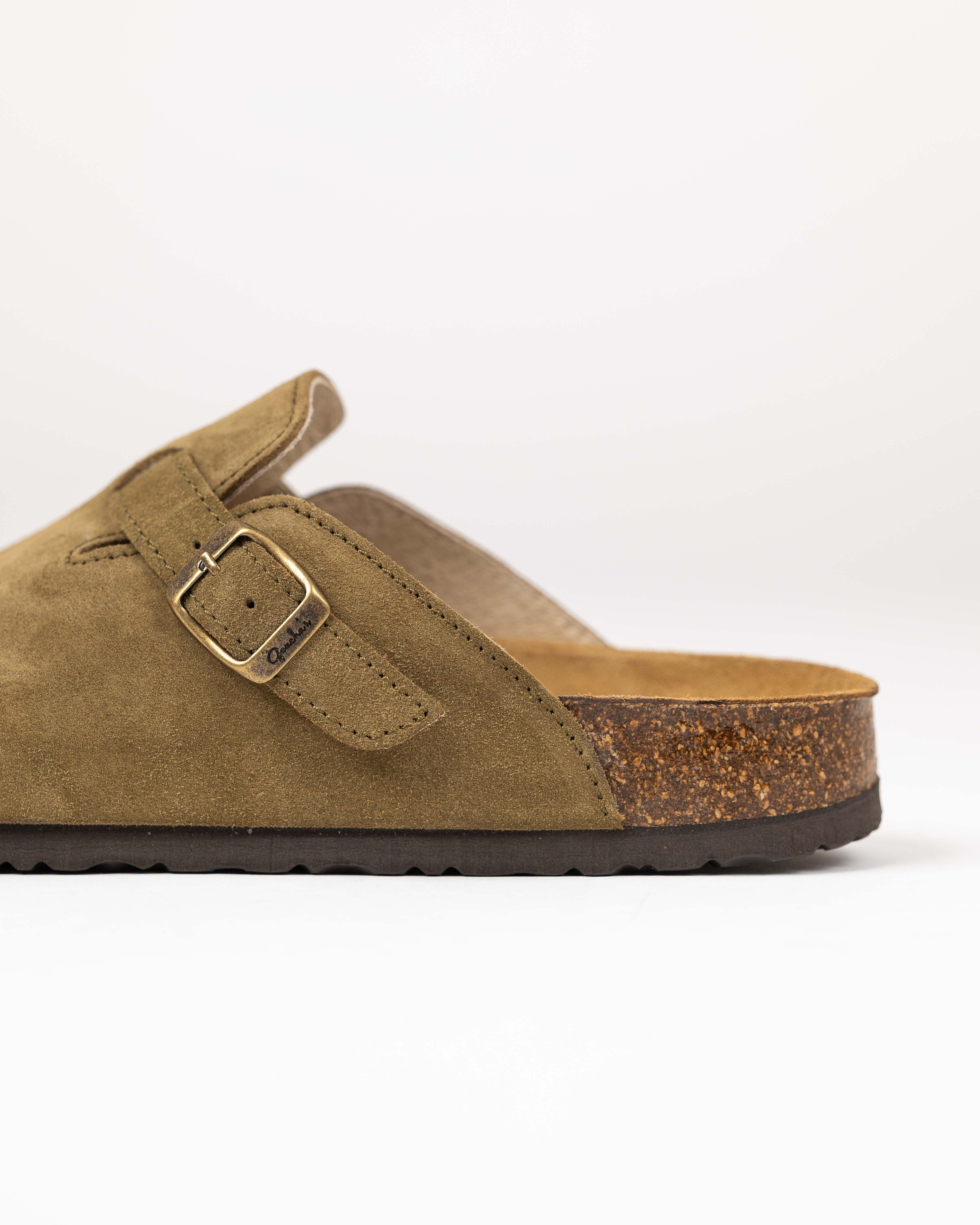 Mules Camurça Khaki Homem