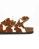 Sandálias Mules Cow Castanho