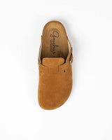 Camel Suede Mules