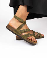 Sandália Âmbar Pele Khaki