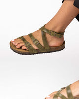 Sandália Âmbar Pele Khaki