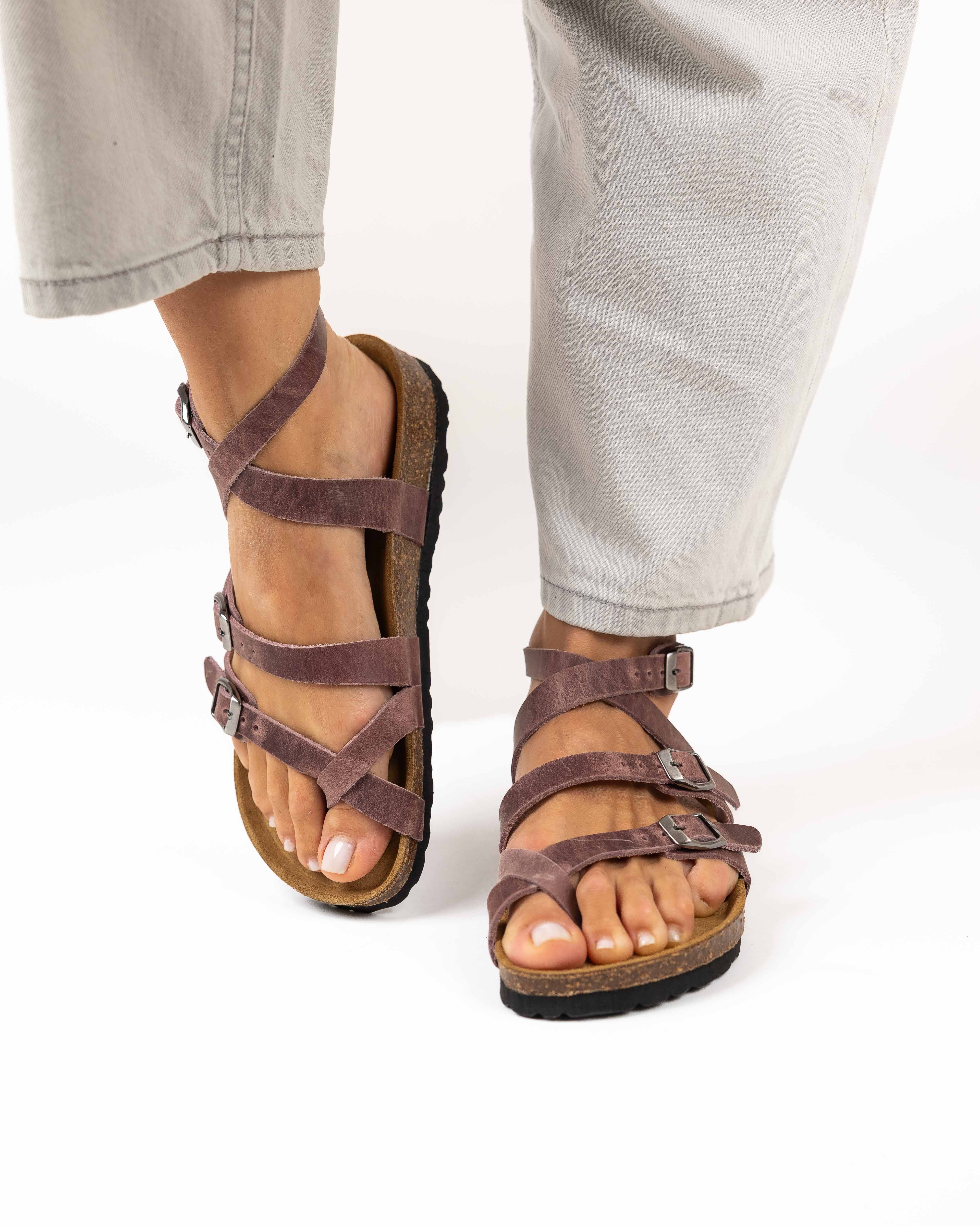 Sandália Âmbar Pele Lavanda