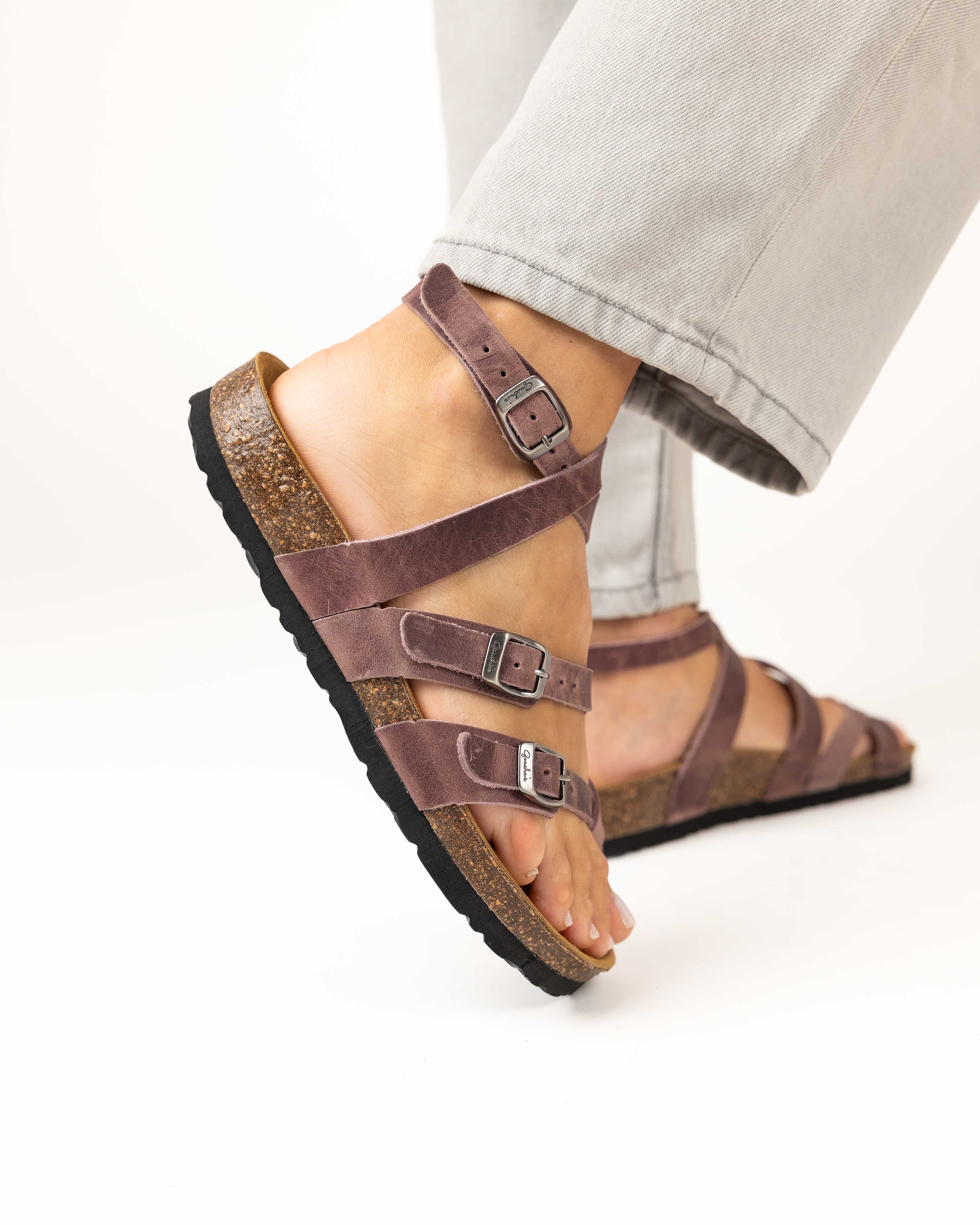 Sandália Âmbar Pele Lavanda