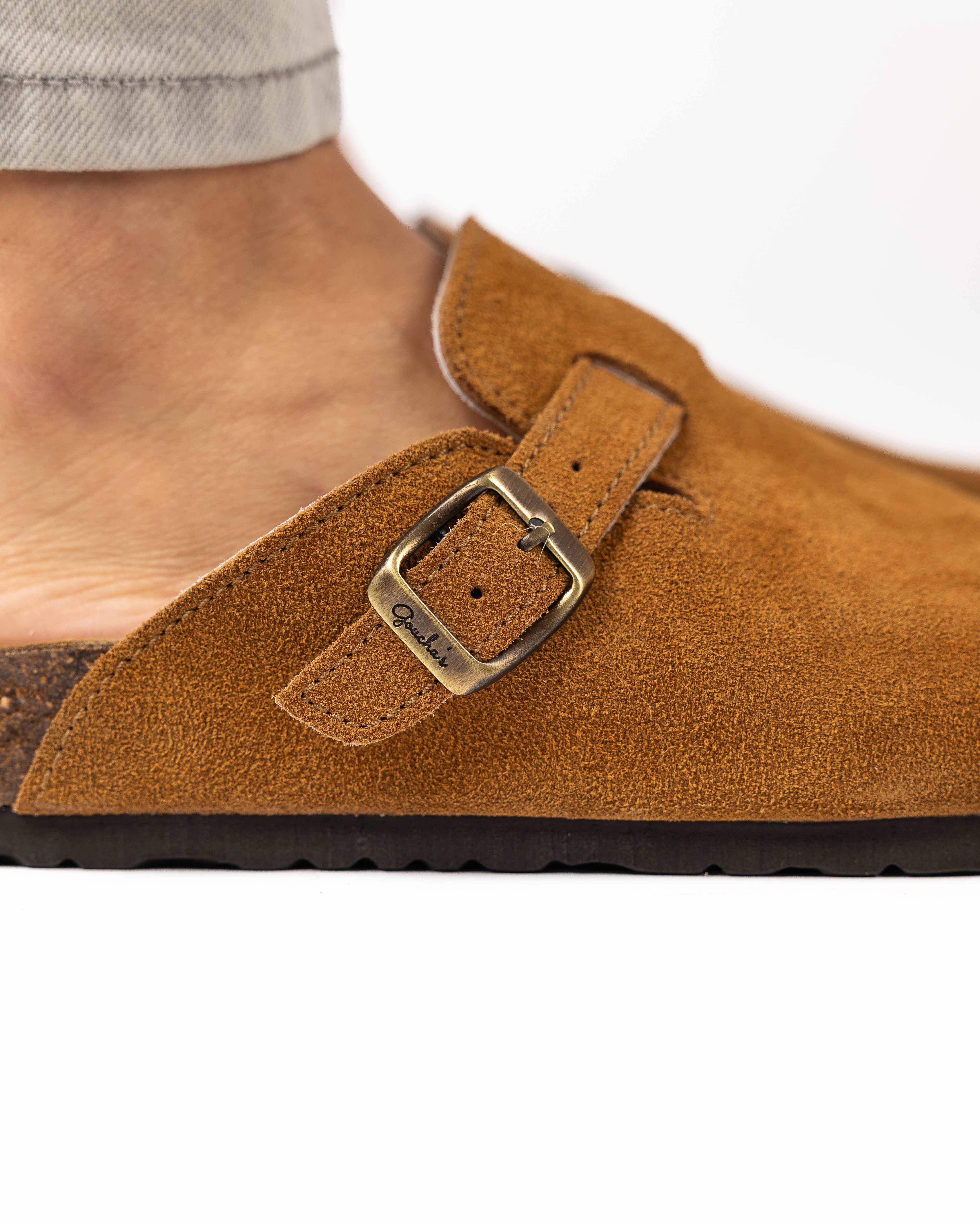 Camel Suede Mules