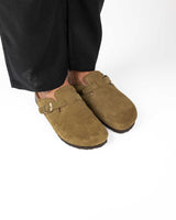 Mules Camurça Khaki Homem