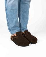 Mules Camurça Chocolate Homem