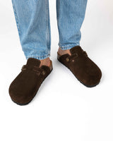 Mules Camurça Chocolate Homem