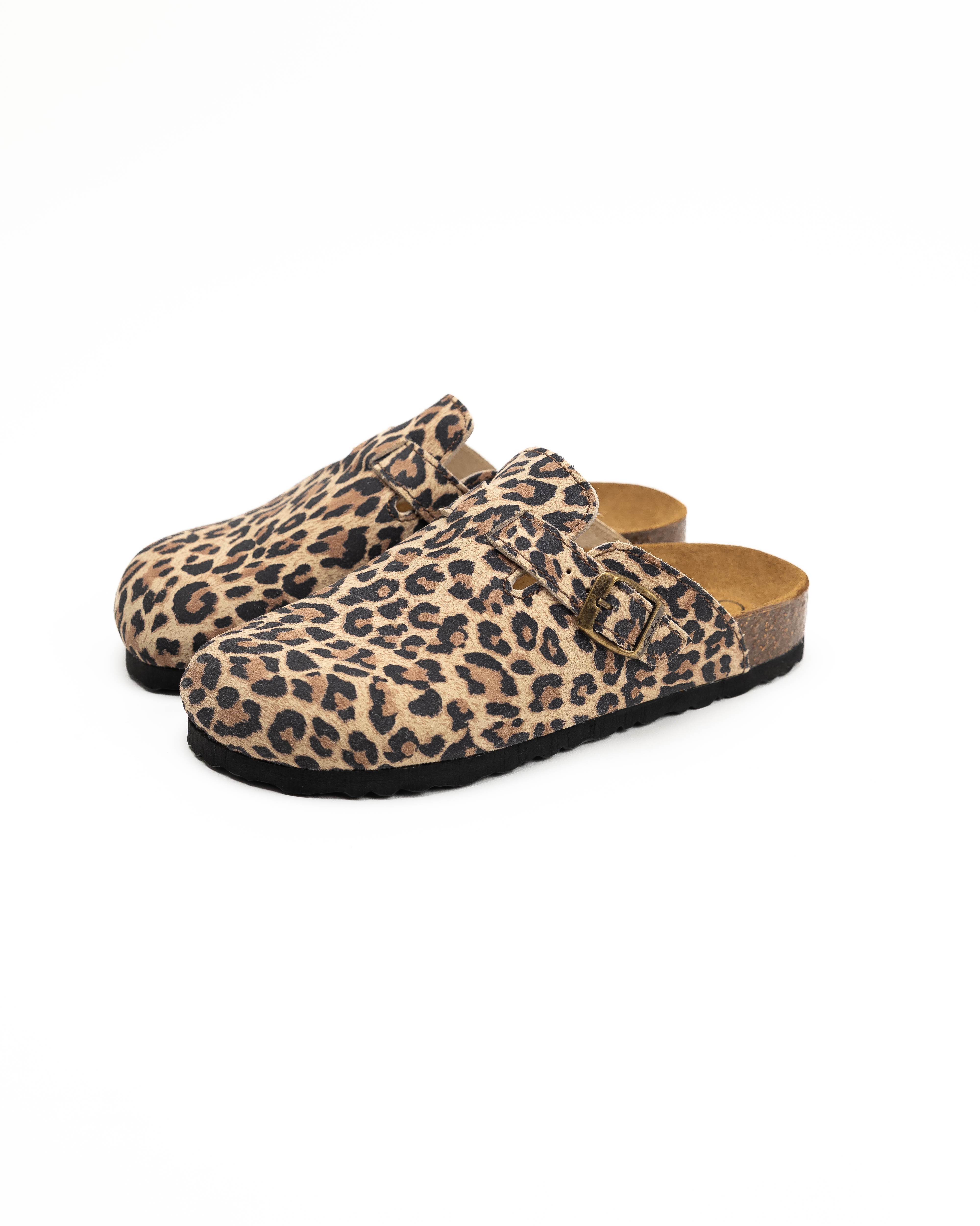 Mules Camurça Leopardo