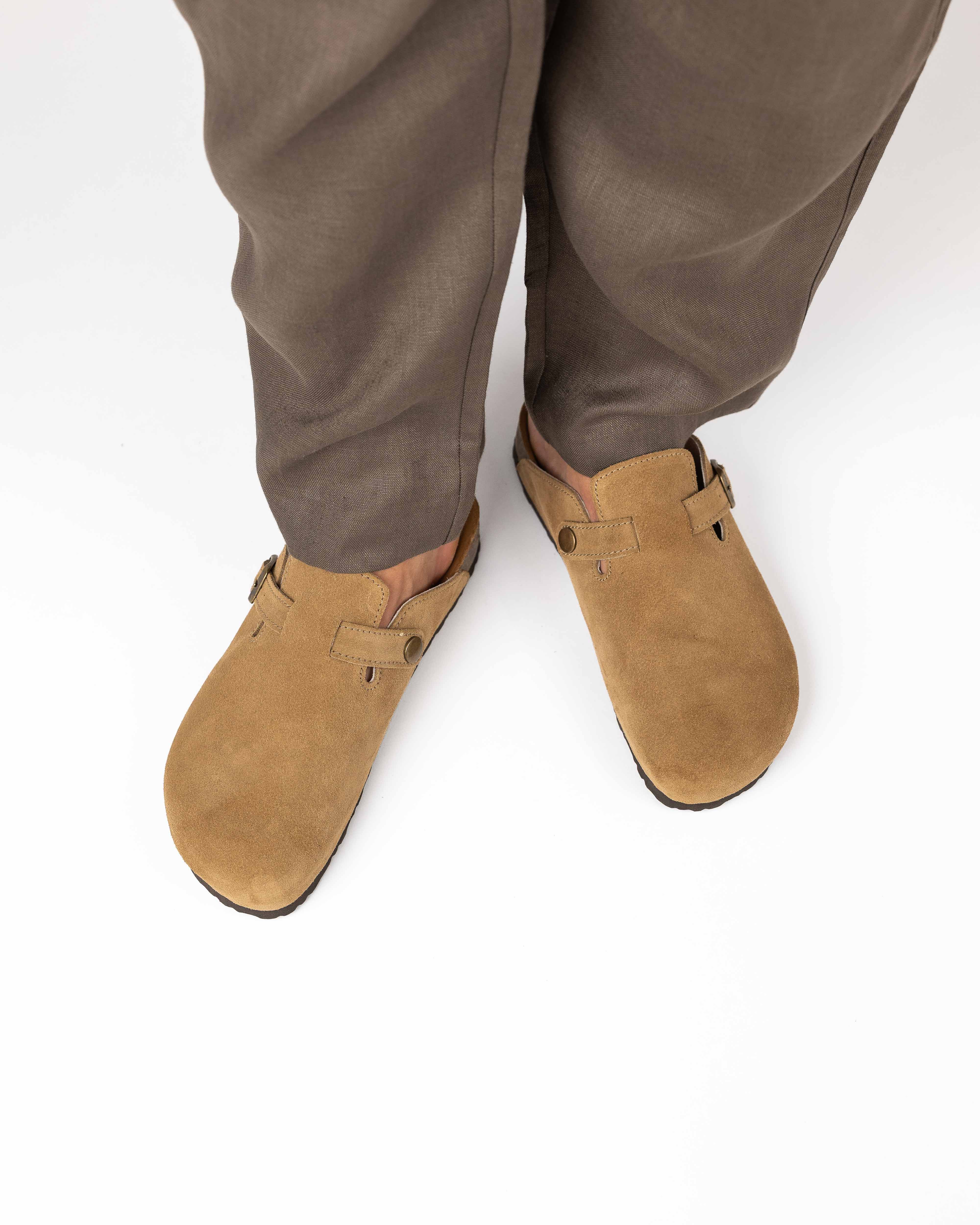 Mules de ante color arena