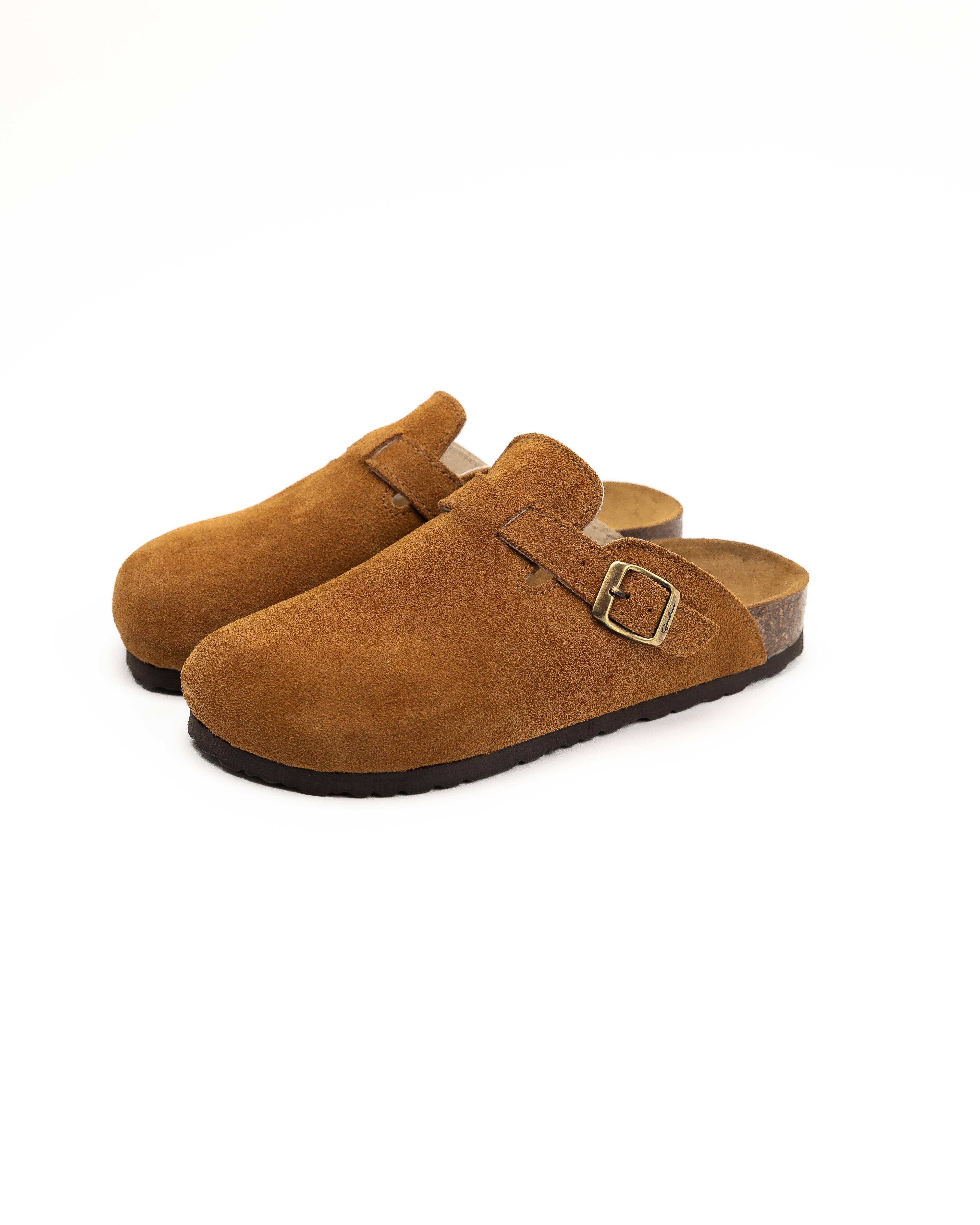 Camel Suede Mules
