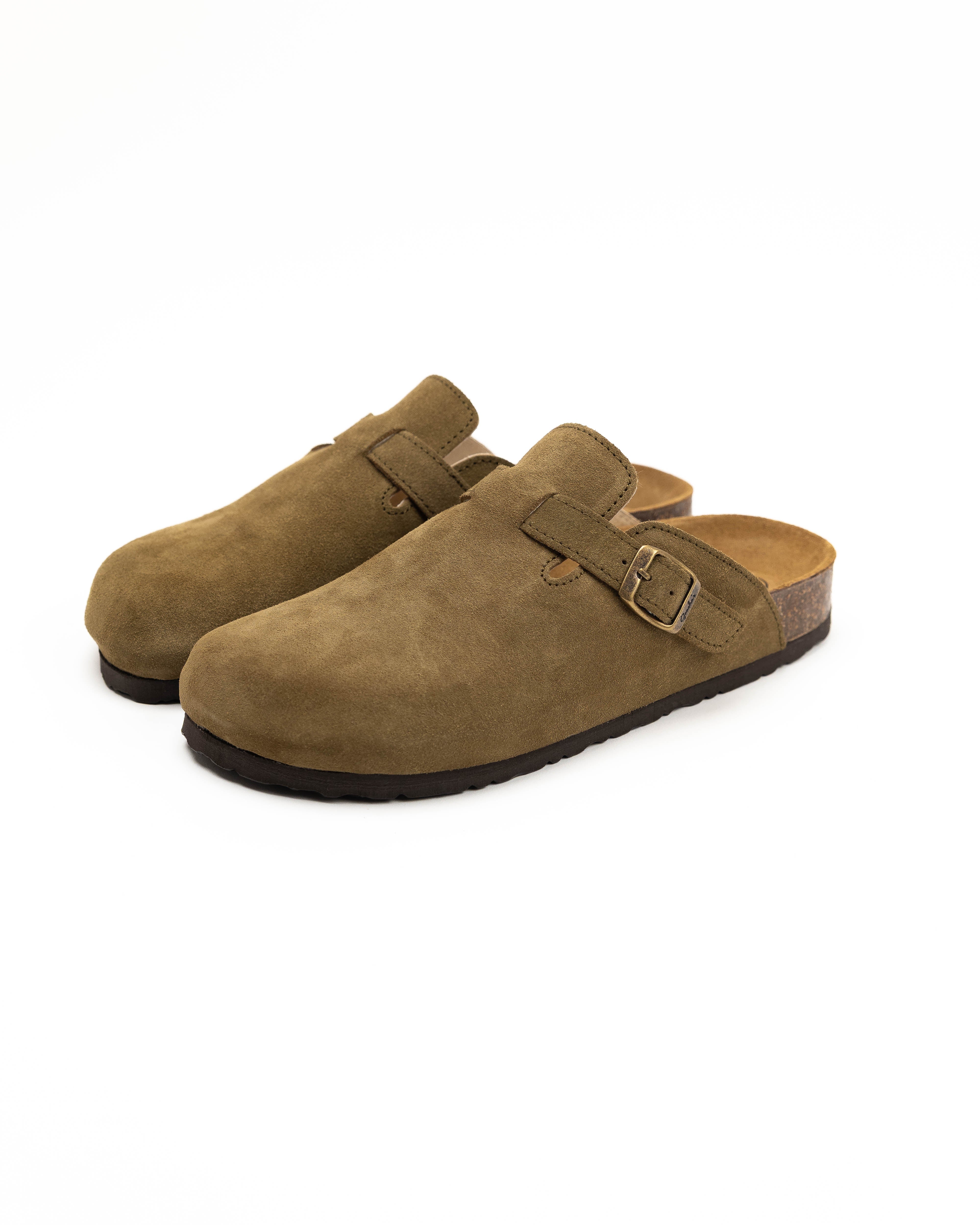 Mules Camurça Khaki Homem