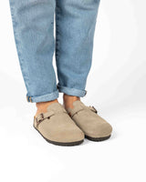 Mules Camurça Taupe