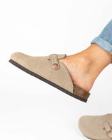 Mules Camurça Taupe
