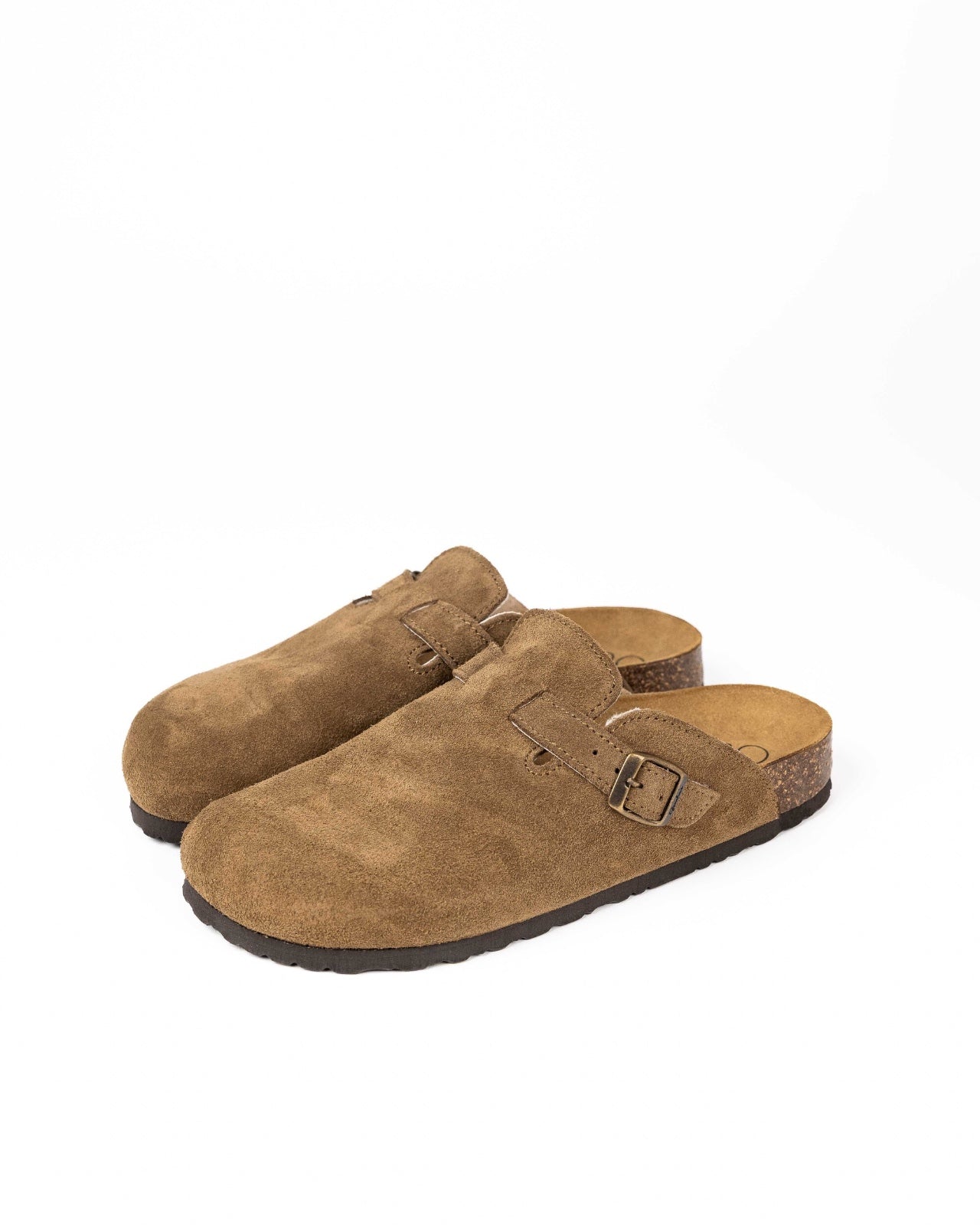 Mules Wide Camurça Avelã