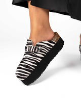 Mules Wide Plataforma Zebra