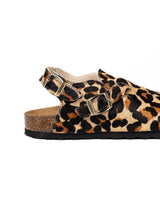 Sandália Mules Wide Leopardo