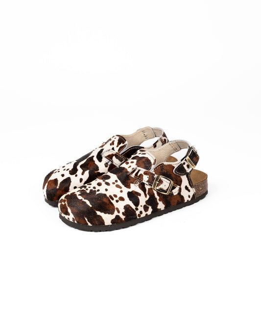 Wide Tricolor Mules Sandal