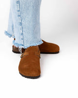 Sandália Mules Wide Camel