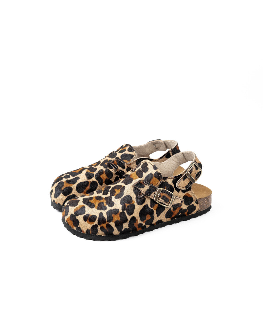Sandália Mules Wide Leopardo
