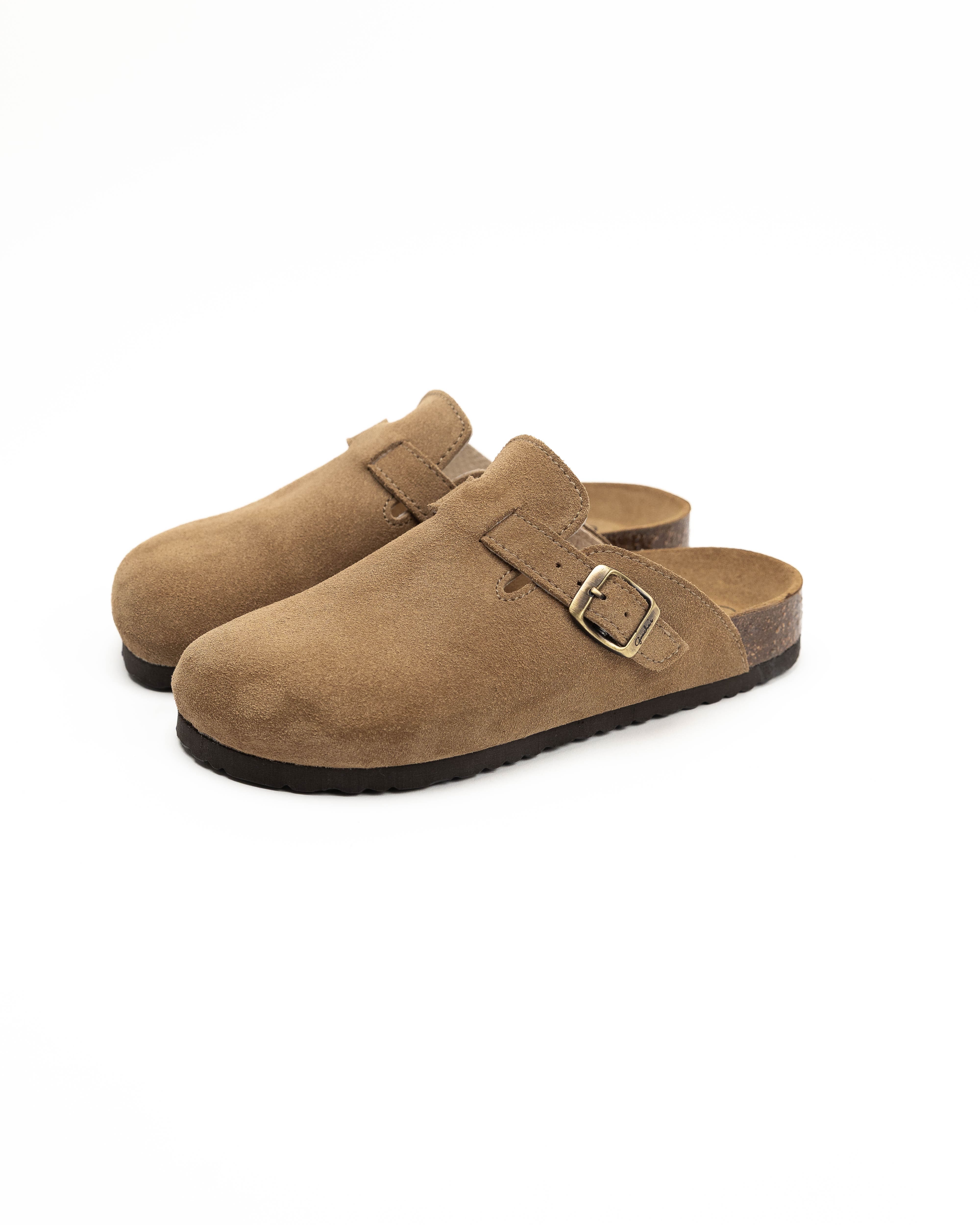 Mules Camurça Areia Homem