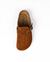 Mules Wide Camurça Camel