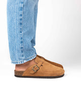 Mules Wide Camurça Mel
