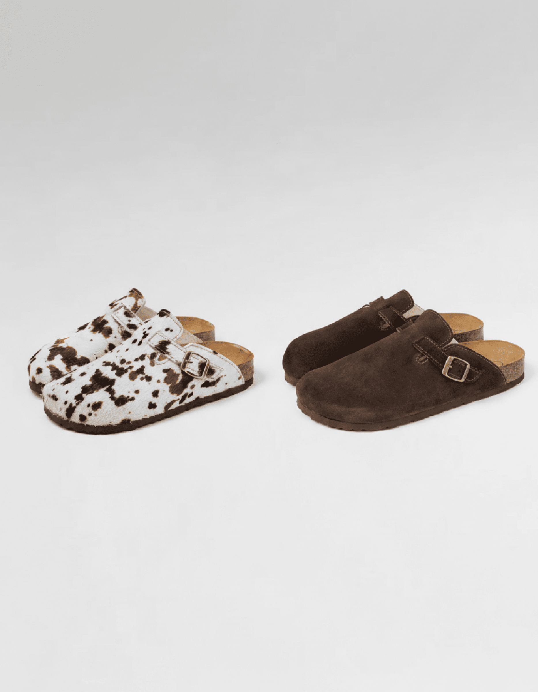 Mules Camurça + Mules Animal Print